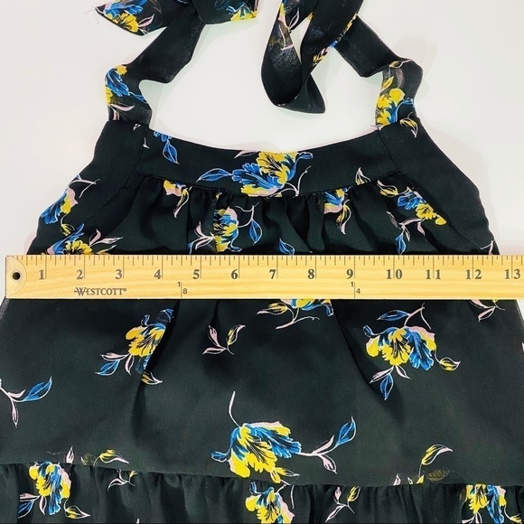 Who What Wear Sz XS Floral Halter Maxi Dress - Picture 5 of 8